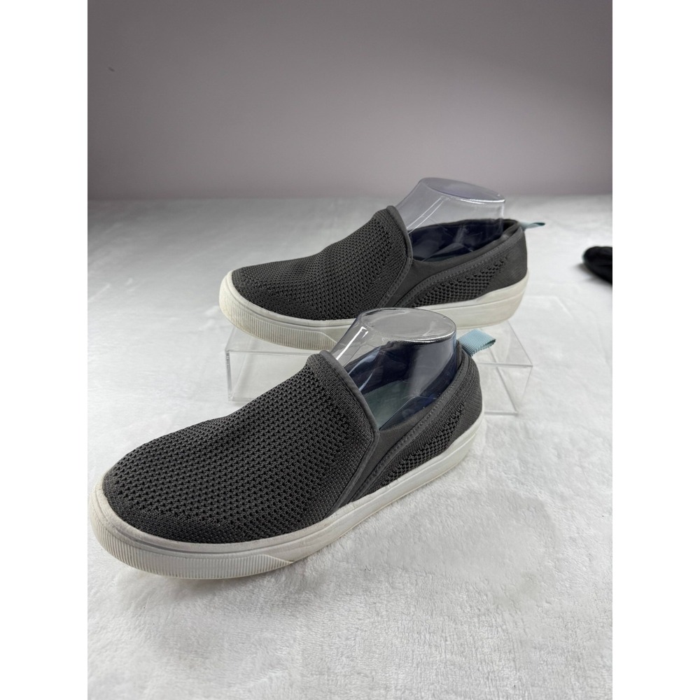 Dr. Scholl's Delight Knit Slip On Comfort Shoes Women's 8 Gray Mesh Low Top